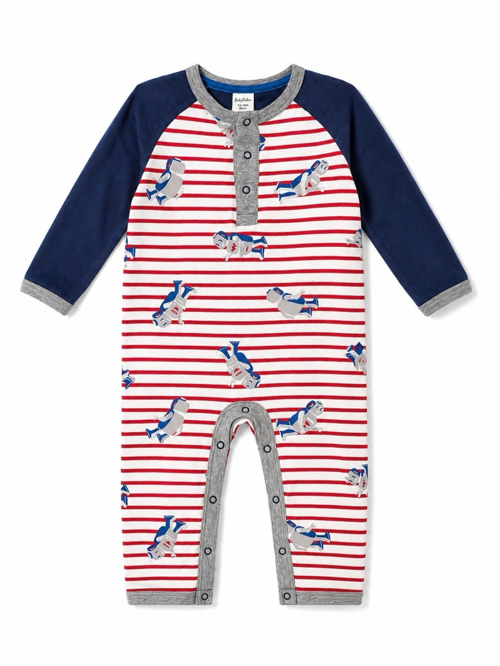 Mini Boden Baby Boden 12-18months robot print romper